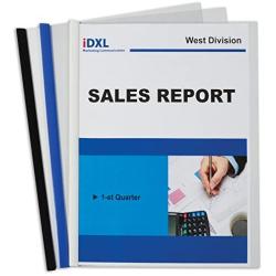 C-Line Report Covers with Binding Bars, Clear, Assorted Bars, 8.5 x 11 Inches, 3 per Pack, Set of 12 Packs (42313-12)