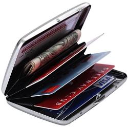 RFID Stainless Steel Wallet Credit Card Holder- Prevent Electronic Credit Card Scan Theft - Cool Slim Design for Men & Women
