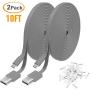 2 Pack 10FT Power Extension Cable for WyzeCam, WyzeCam Pan, KasaCam Indoor, NestCam Indoor, Yi Camera, Blink,Cloud Cam, USB to Micro USB Durable Charging and Data Sync Cord (Gray) 2 Pack 10FT Power Extension Cable for WyzeCam, WyzeCam Pan, KasaCam Indoor, NestCam Indoor, Yi Camera, Blink,Cloud Cam, USB to Micro USB Durable Charging and Data Sync Cord (Gray)