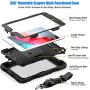 SEYMAC stock Case for iPad Mini 5/4, 3-Layer Protection Case with [360 Degrees Rotating Stand] Hand Strap&[Pencil Holder] Screen Protector for iPad Mini 4th/5th Generation 7.9 inch (Black)