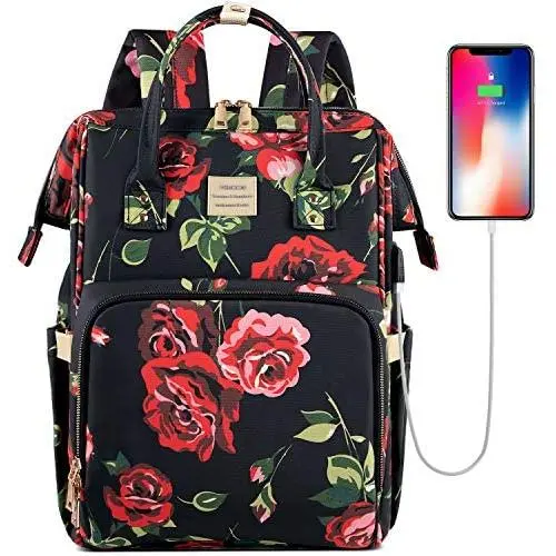 Laptop Backpack,15.6 Inch Stylish College School Backpack with USB Port Charging, Water Resistant Casual Daypack Laptop Backpack for Women/Girls/Business/Travel (Flower3) Laptop Backpack,15.6 Inch Stylish College School Backpack with USB Port Charging, Water Resistant Casual Daypack Laptop Backpack for Women/Girls/Business/Travel (Flower3)