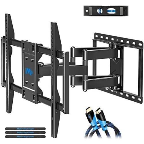 Mounting Dream TV Mount for Most 42-70 inch Flat Screen TVs Up to 100 lbs, Full Motion TV Wall Mount with Swivel Articulating 6 Arms, TV Wall Mounts Fit 12-16” Wood Studs, Max VESA 600x400mm
