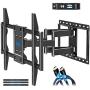 Mounting Dream TV Mount for Most 42-70 inch Flat Screen TVs Up to 100 lbs, Full Motion TV Wall Mount with Swivel Articulating 6 Arms, TV Wall Mounts Fit 12-16” Wood Studs, Max VESA 600x400mm