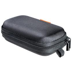 GLCON Rectangle Shaped Portable Protection Hard EVA Case,Mesh Inner Pocket,Zipper Enclosure Durable Exterior,Lightweight Universal Carrying Bag Wired/Bluetooth Headset Charger Change Purse (Black)