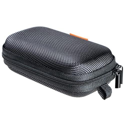 GLCON Rectangle Shaped Portable Protection Hard EVA Case,Mesh Inner Pocket,Zipper Enclosure Durable Exterior,Lightweight Universal Carrying Bag Wired/Bluetooth Headset Charger Change Purse (Black)