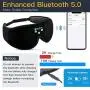 Boodlab Sleep Headphones Bluetooth Sleep Mask, 3D Sleep Eye Mask with Ultra-Thin HD Stereo Speakers Washable Adjustable for Sleeping Side Sleepers, Air Travel,Yoga,Meditation,Holiday