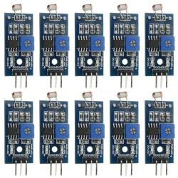 XLX 10PCS Photosensitive Sensor Module Digital Light Intensity Detection Photosensitive Resistor Module High Power High Efficiency Digital Measurement Electronic Practice DIY