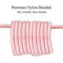 iPhone Charger 6ft 2Pack Aioneus MFi Certified Lightning Cable Fast Charging Cable Nylon Braided Phone Charger Cord Compatible with iPhone 12 Pro 11 Pro Max 10 Xr Xs Max 8 7 6 6s SE 2020 iPad－Pink