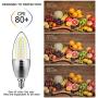 GEZEE LED Candelabra Bulb, Non-Dimmable 120Watt Light Bulbs Equivalent, 15W LED Candle Bulbs,Daylight White 6000K Chandelier Bulbs,4.3in, E12 Candelabra Base, 120V, 1500Lumens, Torpedo Shape(4 Pack)