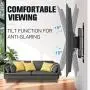 Mounting Dream UL Listed TV Mount TV Wall Mount Swivel and Tilt for 26-55 Inch TV, Perfect Center Design, Full Motion TV Wall Mount Bracket with Articulating Arm up to VESA 400x400mm, 60 lbs, MD2377