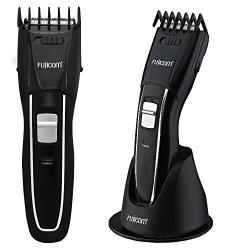 FUJICOM XTRIM Cordless Professional Hair Clipper and Beard Trimmer for Men – Adjustable Length Stetting, unique blade combs with round frame to prevent skin abrasion, Rechargeable Long Lasting Battery