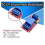 DaFuRui 8Pcs DC 12V 1 Channel Relay Module Board Shield with Optocoupler Support High/Low Level Trigger Compatible for Arduino