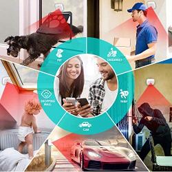 Ceiling Mount Smart Motion Sensor - Smart WiFi Motion Sensor with LED Indicator, Adjustable Angle, Compatible with The Smart Life System. Cell Phone Prompts and Alerts