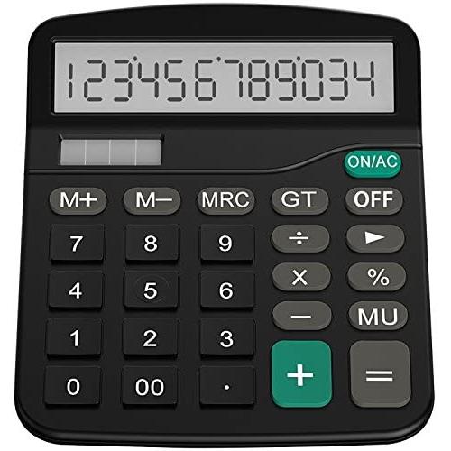 Helect Calculator, Standard Function Desktop Calculator, Black