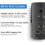 DOACE Universal Travel Adapter with 3 AC Outlets, 10A Worldwide All in One Lightweight Mini Size Traveler Adaptor Wall Charger US/UK/AU/EU Plug for Cell Phone, Laptop Over 190 Countries