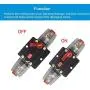 WOHHOM 100A/150A Audio Circuit Breaker Auto Car Stereo Inline Fuse Holders Inverter, Manual Reset 12V-24V DC for Automotive Marine Boat Audio System Protection (100A)