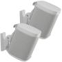 Sanus Adjustable Speaker Wall Mounts Designed for SONOS ONE, Play:1 & Play:3 - Pair (White)