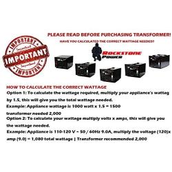 Rockstone Power 1000 Watt Voltage Converter Transformer - Heavy Duty Step Up/Down AC 110V/120V/220V/240V Power Converter - Circuit Breaker Protection – DC 5V USB Port - CE Certified [3-Year Warranty]