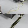 D-Line Floor Cord Cover Heavy Duty Cable Protector - FC83H, 6 Foot, Linkable - Protect Cords and Prevent a Trip Hazard - Cable Cavity 1 3/16” W x 3/8” H (Black and Yellow)