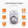 Keypad Deadbolt, Tacklife Electronic Keypad Lock Single Cylinder Front Door Handleset with Polo Knob Featuring 1-Touch Motorized Locking, Auto Locking and Easy to Install, Satin Nickel- EKPH1A