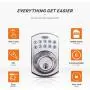Keypad Deadbolt, Tacklife Electronic Keypad Lock Single Cylinder Front Door Handleset with Polo Knob Featuring 1-Touch Motorized Locking, Auto Locking and Easy to Install, Satin Nickel- EKPH1A