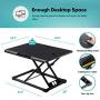 FENGE Standing Desk Conventer with Storage Area Height Adjustable Stand Up Desk for Laptop SD108003MB