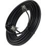 25 Feet Black Phone Telephone Extension Cord Cable Wire with Standard RJ-11 Plugs by True Decor
