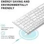 iClever BK10 Bluetooth Keyboard, Multi Device Keyboard Rechargeable Bluetooth 5.1 with Number Pad Ergonomic Design Full Size Stable Connection Keyboard for iPad, iPhone, Mac, iOS, Android, Windows