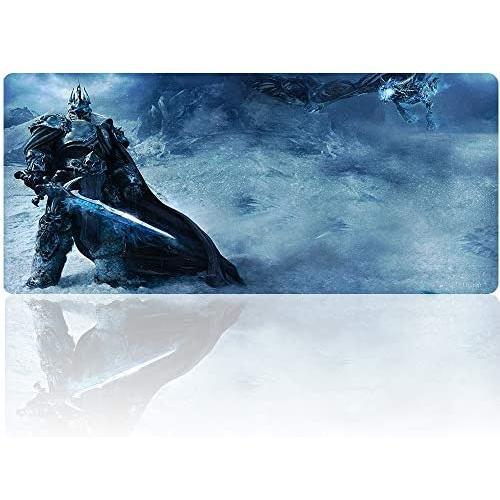 Timor Professional Gaming Mouse Pad, Custom Design Stitched Edges Waterproof Non-Slip Rubber Base Mousepad Great for Laptop, Computer & PC, 11.8x9.8inches，3mm， Black (90X40 bluelongA20)