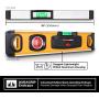 MOTORHEAD 12-Inch 0° & 90° Degree LED Torpedo Level, Water, Dust & Shock Resistant, Magnetic Bottom, Includes Bag, High-Visibility, Solid Milled Aluminum, USA-Based Support