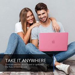Kuzy Compatible with MacBook Pro 13 inch Case 2020 2019 2018 2017 2016 Release A2338 M1 A2289 A2251 A2159 A1989 A1706 A1708, Non-Slip, Fully Vented Plastic Hard Shell Cover for MacBook Pro, Pink