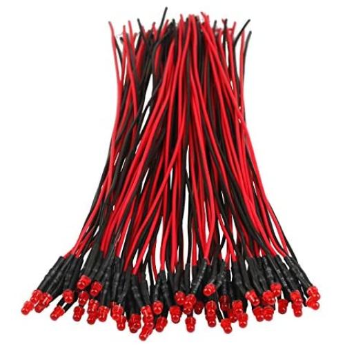 EDGELEC 50pcs 12 Volt 3mm Red Blinking LED Lights Emitting Diodes (1.5Hz Single Color Flashing) Pre Wired 7.9 Inch DC 12v LED Light Diffused Colored Lens Small LED Lamps EDGELEC 50pcs 12 Volt 3mm Red Blinking LED Lights Emitting Diodes (1.5Hz Single Color Flashing) Pre Wired 7.9 Inch DC 12v LED Light Diffused Colored Lens Small LED Lamps
