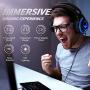 VANKYO Gaming Headset CM7000 with Authentic 7.1 Surround Sound Stereo PS4 Headset, Gaming Headphones with Noise Canceling Mic & Memory Foam Ear Pads for PC, PS4, PS5, Xbox One, Nintendo Switch, Blue