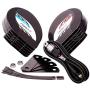 FARBIN Compact Horn 12V Car Horns Loud Dual-Tone Waterproof Auto Horn Electric Snail Horn Kit with Relay Harness,Universal for Any 12V Vehicles (Thin snail horn with harness, 12v)