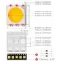 Chanzon 100 pcs 5050 Warm White 3000K SMD LED Diode Lights (Surface Mount 5mm x 5mm 3 Chips PLCC 6 pins 60mA 15-18LM) Super Bright Lighting Bulb Lamps Electronics Components Light Emitting Diodes