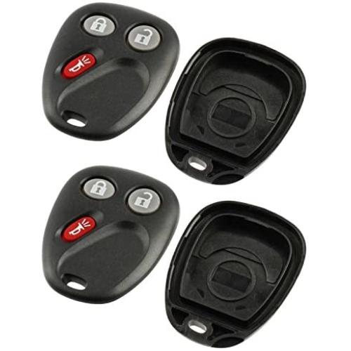Case Shell Key Fob Keyless Entry Remote fits Chevy Tahoe Suburban Silverado Avalanche Equinox SSR/GMC Sierra Yukon/Cadillac Escalade/Hummer H2 / Pontiac Torrent/Saturn Vue (LHJ011), Set of 2