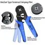 Ferrule Crimping Tool Kit, Sopoby AWG 28-7 Self-adjustable Ratchet Ferrule Crimper Plier Set with 1200PCS Wire Ferrules Crimp Connectors Wire Terminals
