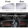 ZATOOTO Car Side Window Sun Shades - 4 Pcs Front Rear Magnetic Privacy Sunshades Black Silver SUV Windshield Curtain for Baby Kids