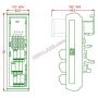 Electronics-Salon Slim DIN Rail Mount RJ45 8P8C Breakout Board Interface Module.