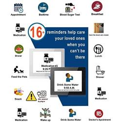 Digital Alarm Clock Wall Calendar, 16 Activities Reminders, 8'' Large Screen Display, AM/PM Function, for Impaired Vision Aged Seniors Dementia Desk Wall Mounted