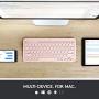 Logitech K380 Multi-Device Wireless Bluetooth Keyboard for Mac - Rose