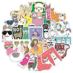 100 PCS Alpaca Water Bottle Sticker Pack Laptop Computer Vinyl Stickers Waterproof Trendy Stickers for Teens Girls Boys for Laptop Stickers Motorcycle Bicycle Skateboard Luggage Phone