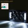 Newest 60W 4x6 Inch LED Headlights with DRL for H4651 H4652 H4656 H4666 H6545 Freightliner Kenworth Peterbilt International Volvo Sterling Western Star Mack(Black 4Pcs)