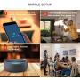 All-new Echo Dot (4th Gen) with clock - Glacier White - bundle with Sengled Bluetooth bulb (Certified for Humans product)