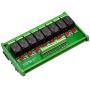 Electronics-Salon DIN Rail Mount 8 SPDT Power Relay Interface Module. (Operating Voltage: DC 12V)