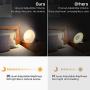 Wake Up Light Sunrise Alarm Clock, 7 Colors Bedside Night Light with Sunrise/Sunset Simulation, Dual Alarms, Snooze Function, FM Radio Clock & 7 Natural Sounds, Ideal Gift for Kids/Adults