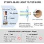 Blue Light Blocking Glasses for Men and Women - Lightweight Computer Eyeglass Anti-blue Glare Blue Screen Quality Glasses