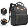 BRINCH Laptop Backpack 15.6 Inch Wide Open Computer Backpack Laptop Bag College Rucksack Water Resistant Business Travel Backpack Multipurpose Casual Daypack with USB Charging Port for Women Men,Black