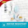 Command Bath Medium Hooks, 3 lb Capacity, 2 Hooks, 2 Strips, BATH18-ES