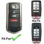 Coolbestda 2Pcs Key Fob Cover Case Protector Remote Control Skin for Acura MDX TL TLX ZDX RDX TSX RL ZD IL M3N5WY8145 (Not fit Engine Hold FOB)